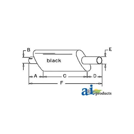 A & I Products Muffler 35" x12" x6" A-530578R4